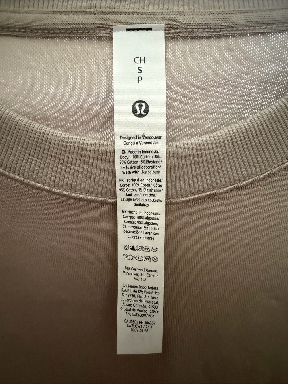 lululemon Heavyweight Cotton Oversized T-Shirt Down Size S NWT - Picture 5 of 6